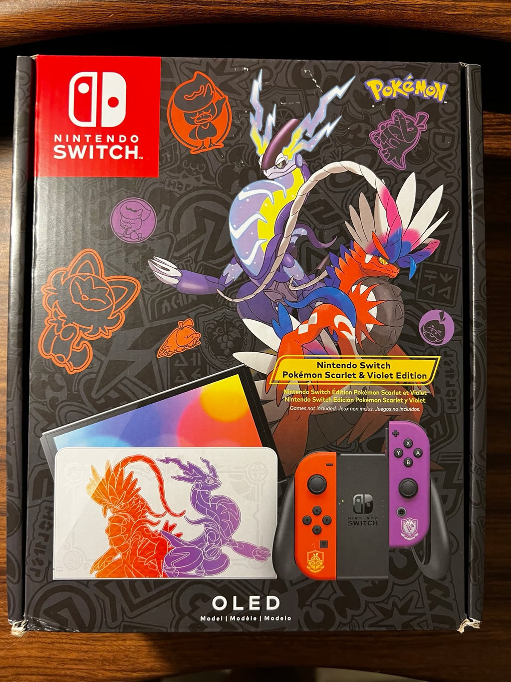 Nintendo Switch Pok茅mon OLED Scarlet and Violet Edition - NEW 3F21
