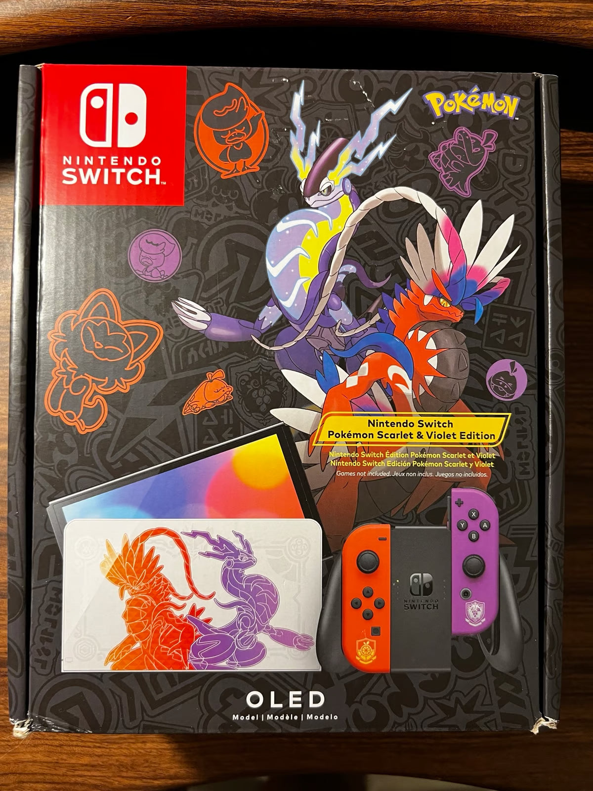 Nintendo Switch Pok茅mon OLED Scarlet and Violet Edition - NEW 3F21