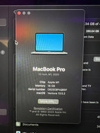 13"" Apple MacBook Pro 2020 M1 Chip 8-Core - 16GB RAM 512GB SSD 3E72