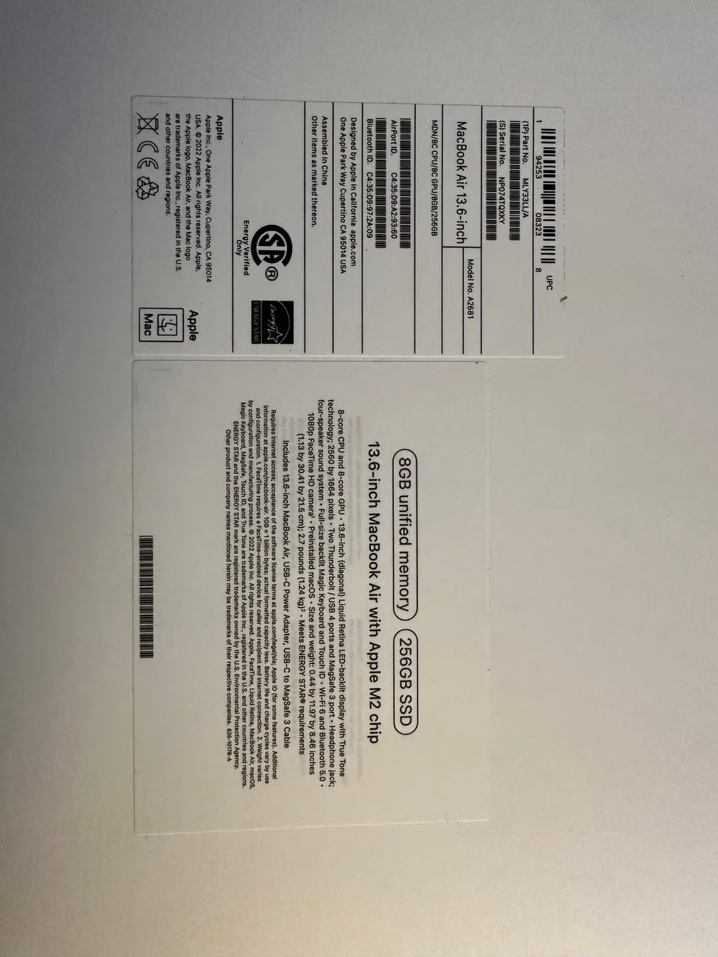 MacBook Air M2 2022 1N31