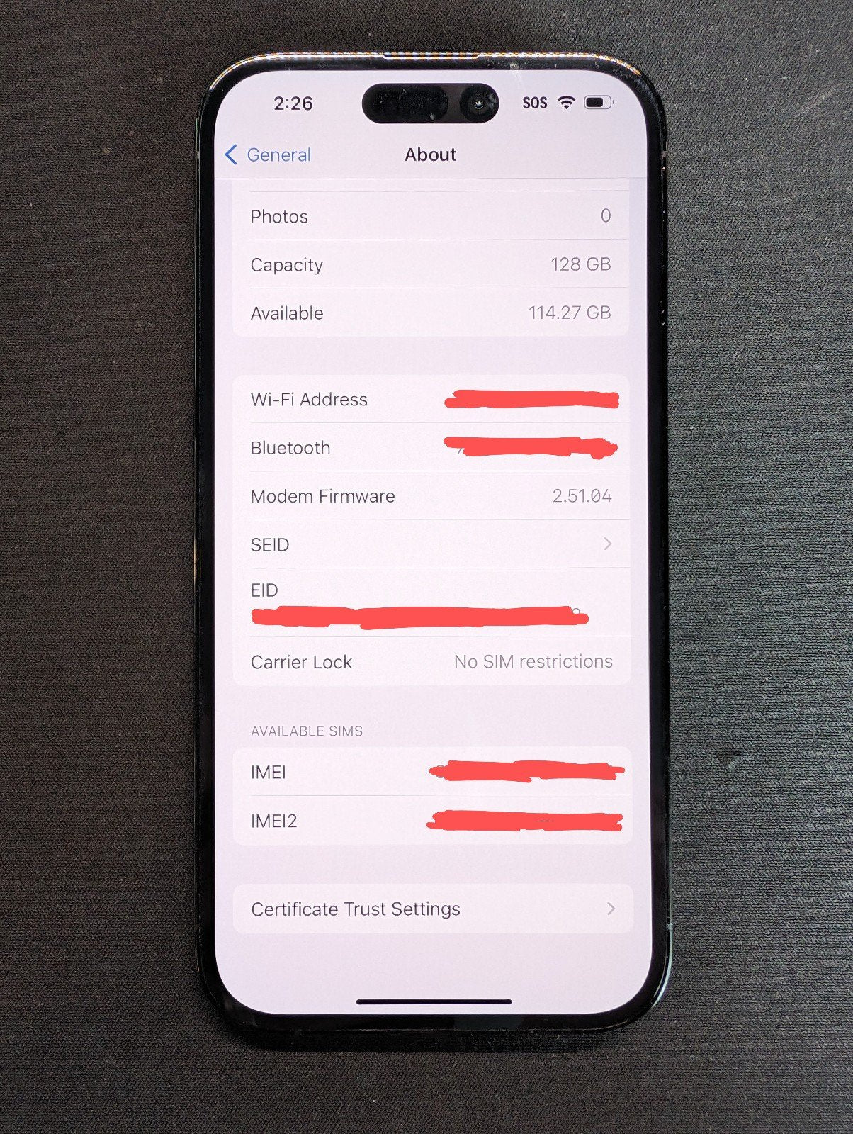 Apple iPhone 14 Pro 9T95
