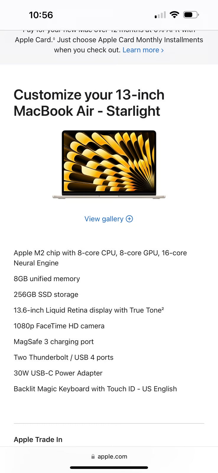 Apple Macbook Air A2681 2Y12