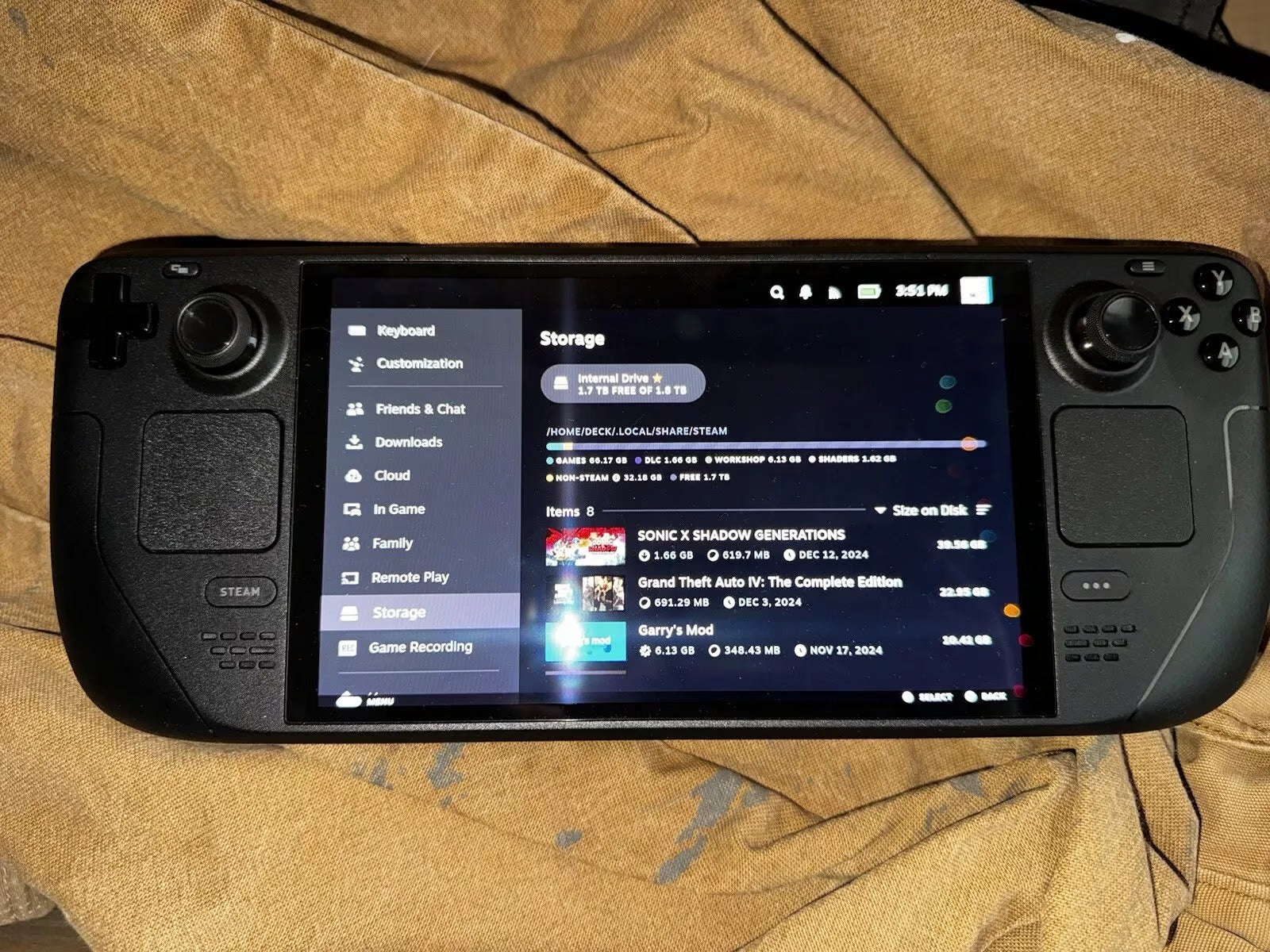 Steam Deck OLEDUpgraded to 2TB SSD 2B17