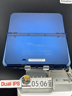 Dual IPS/New 3DS XL Blue w 128GB SD Card/Near Mint/ 6263/ US Seller