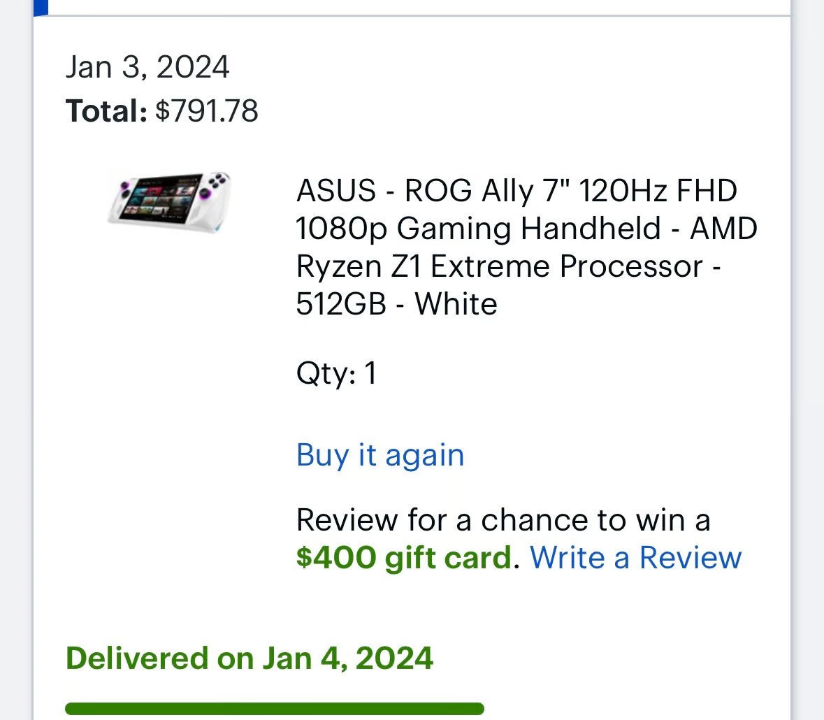ASUS rog ally z1 extreme 1J23