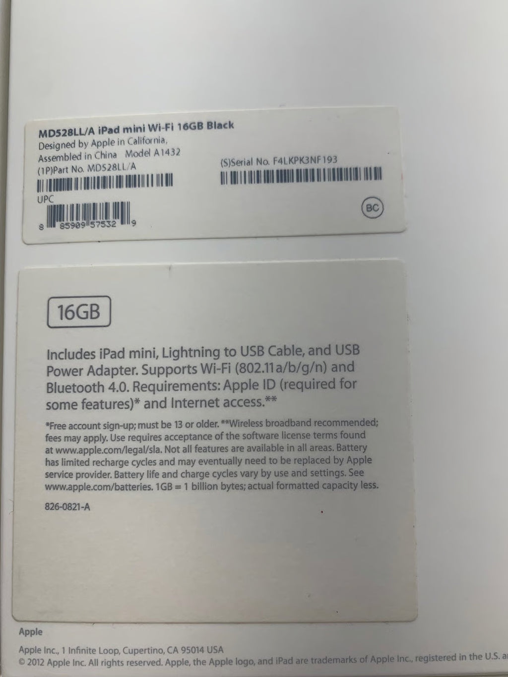 Apple iPad Mini 1st Generation 16GB 9R99