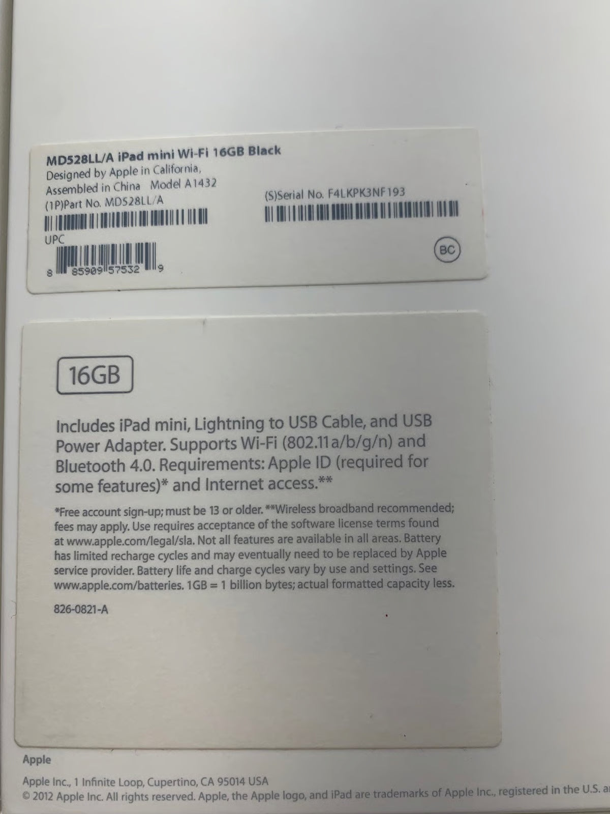 Apple iPad Mini 1st Generation 16GB 9R99