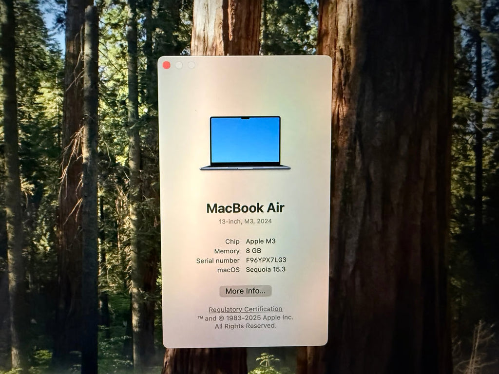13鈥?Apple MacBook Air M3 Laptop (Midnight) + Warranty 3F56