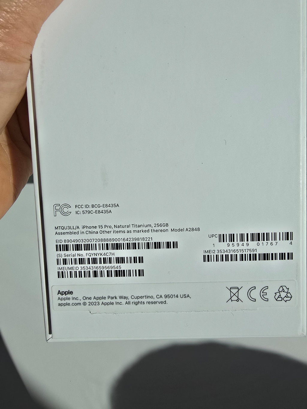 Apple iPhone 15 pro unlocked 9U36