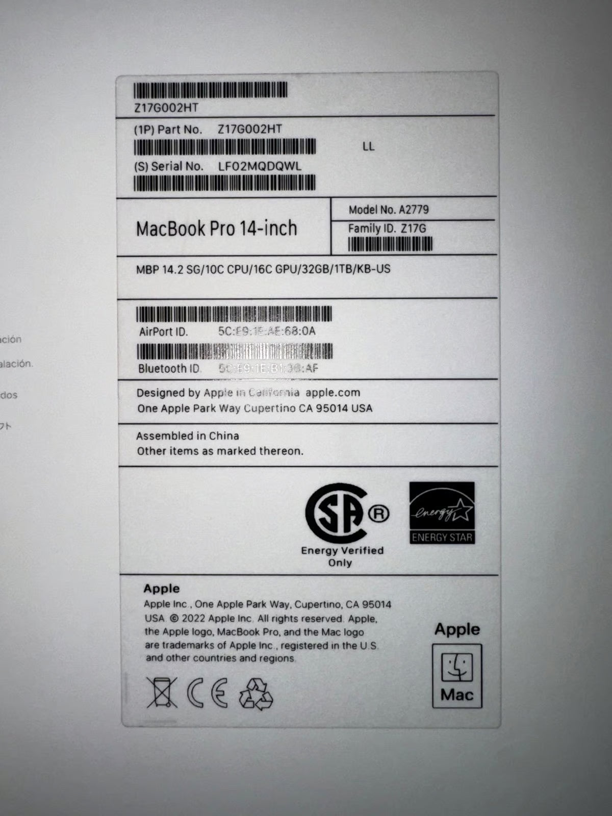 2023 14鈥?MacBook Pro 6D29