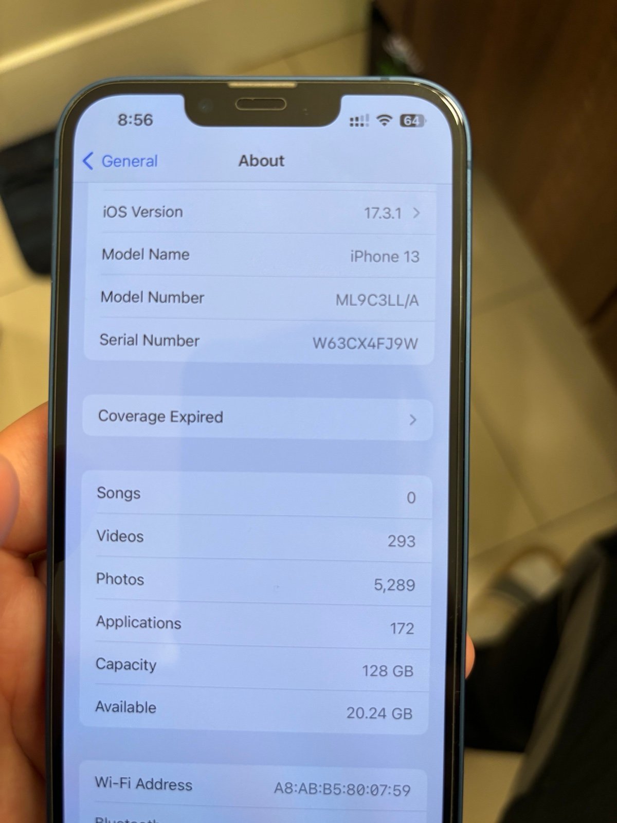 Apple iPhone 13 blue 128GB unlocked 1Y63