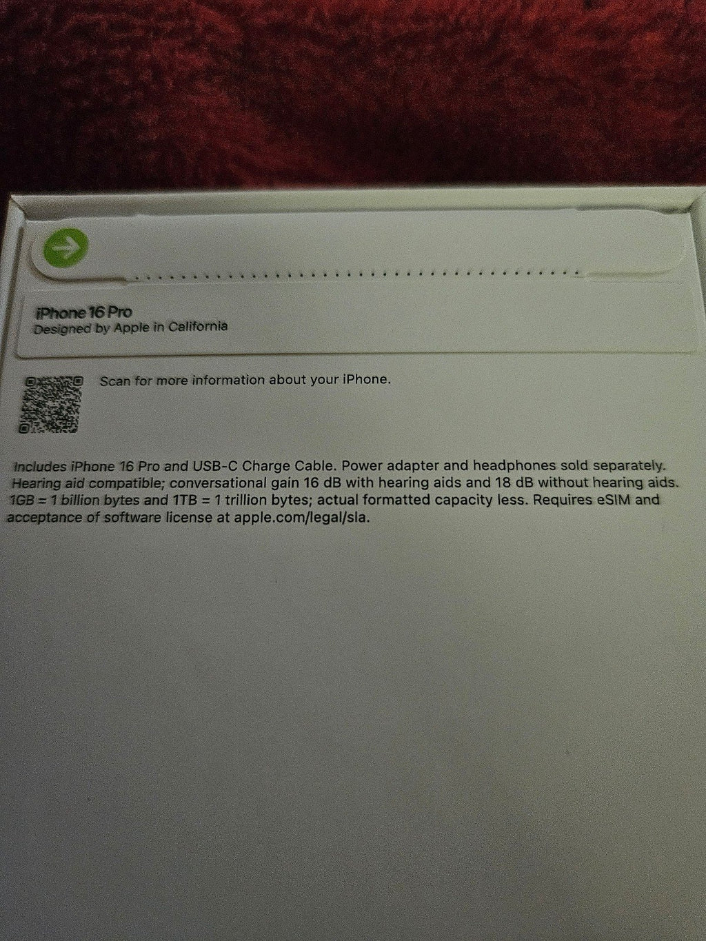 Brand new iPhone 16 pro 128gb 7P85