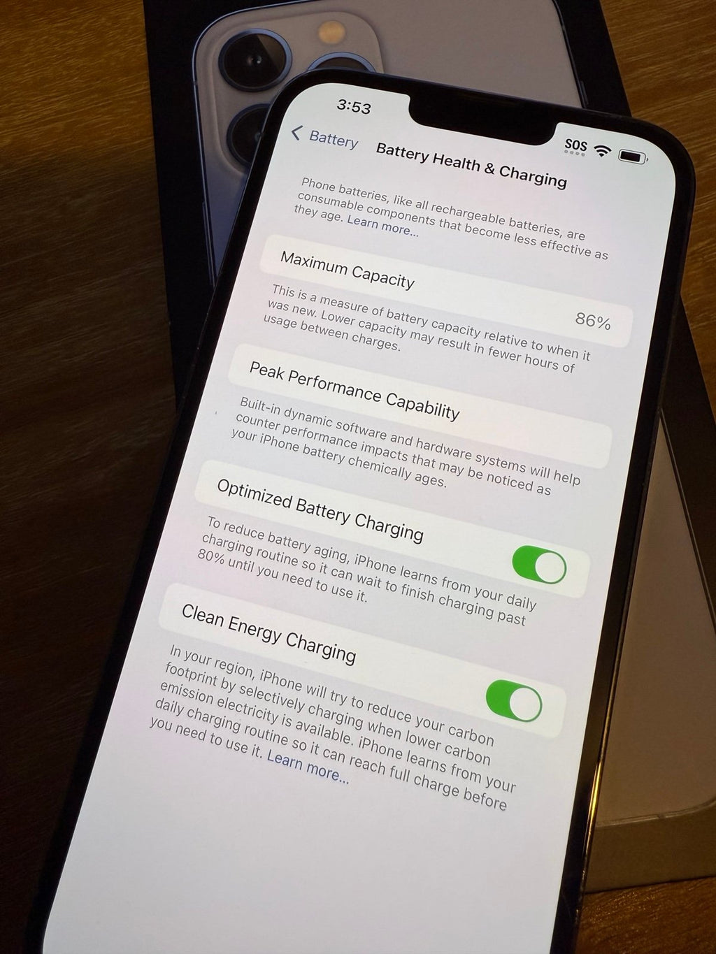 Apple iPhone 13 Pro Max 128GB Unlocked - Sierra Blue 7P19