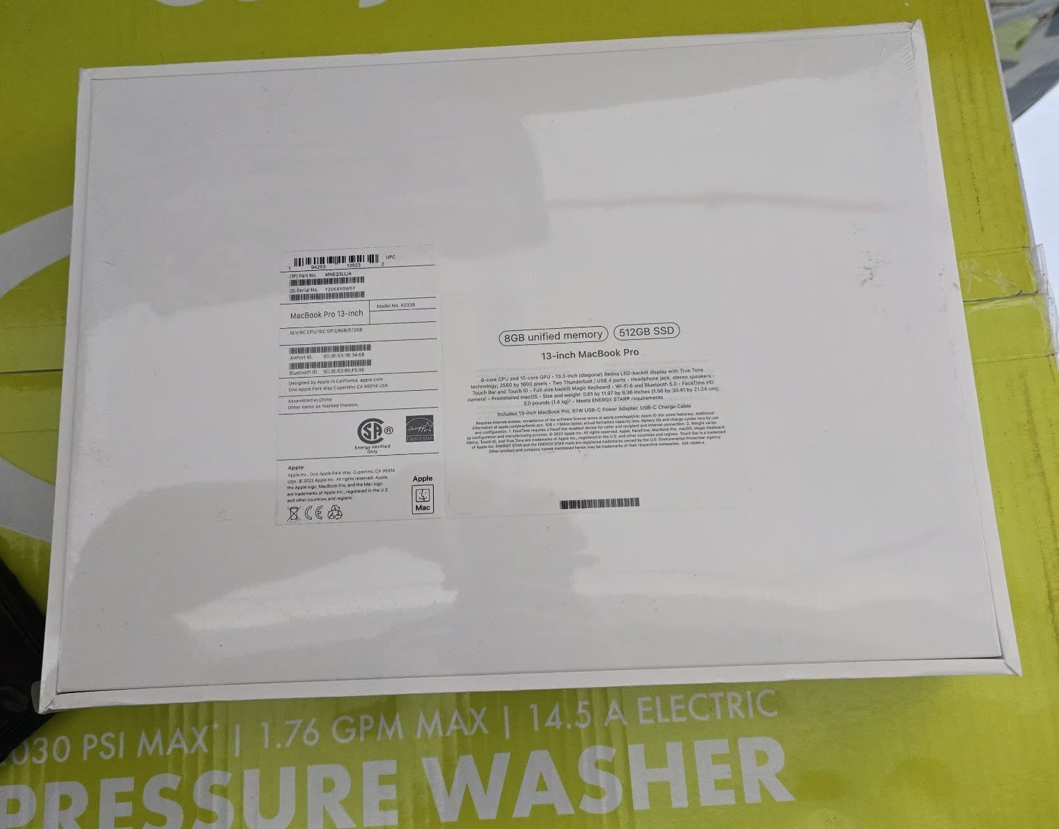 Macbook Pro 2022 13"" 8GB 512 SSD 8M56