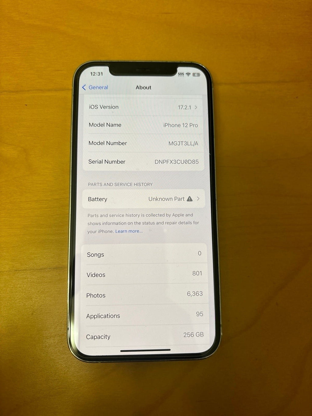 Apple iPhone 12 Pro 256 GB in Silver for AT&T 6N33