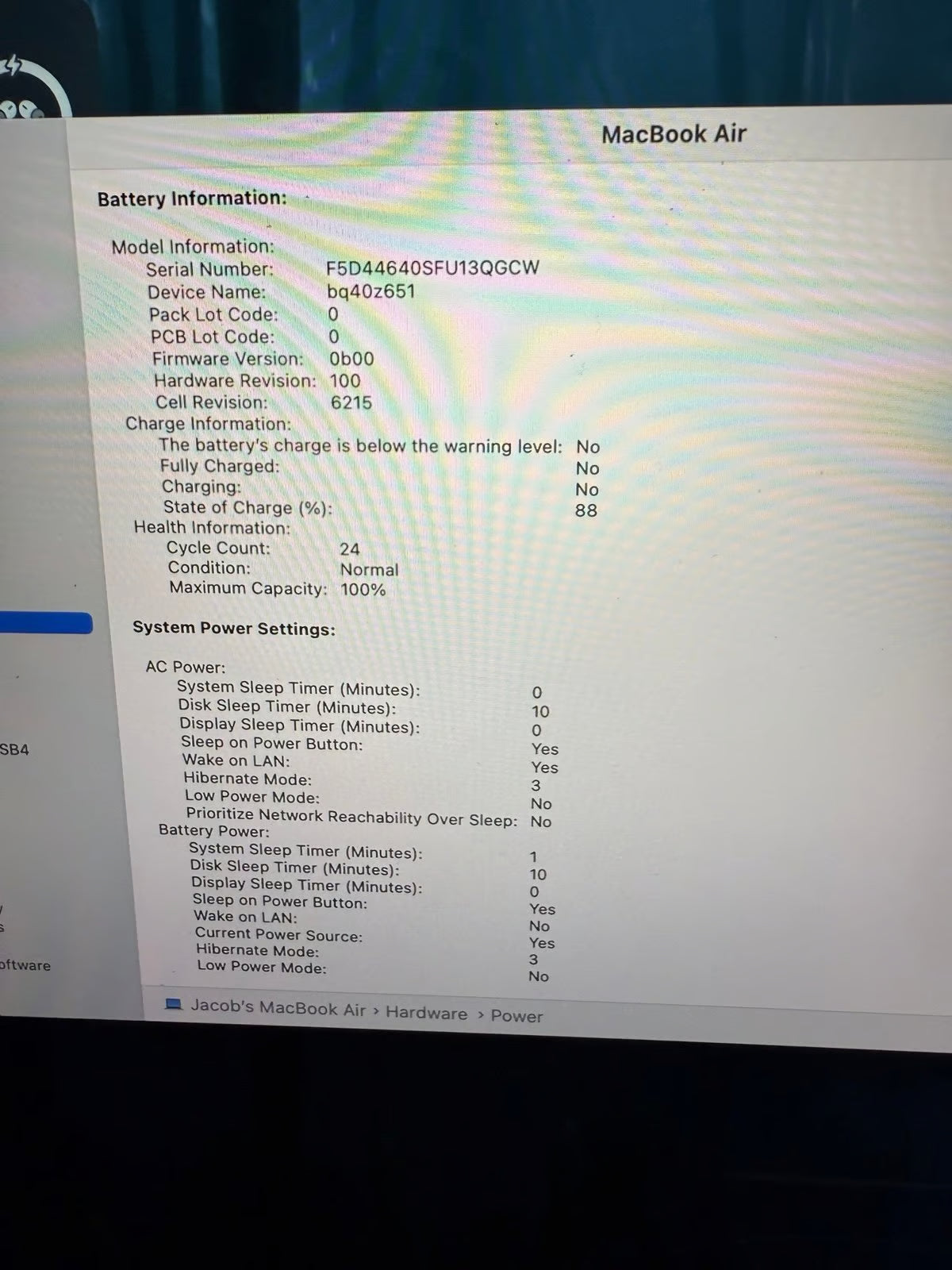 2024 Apple MacBook Air 13-inch M3 Chip 16GB RAM 256GB SSD Starlight 3S75