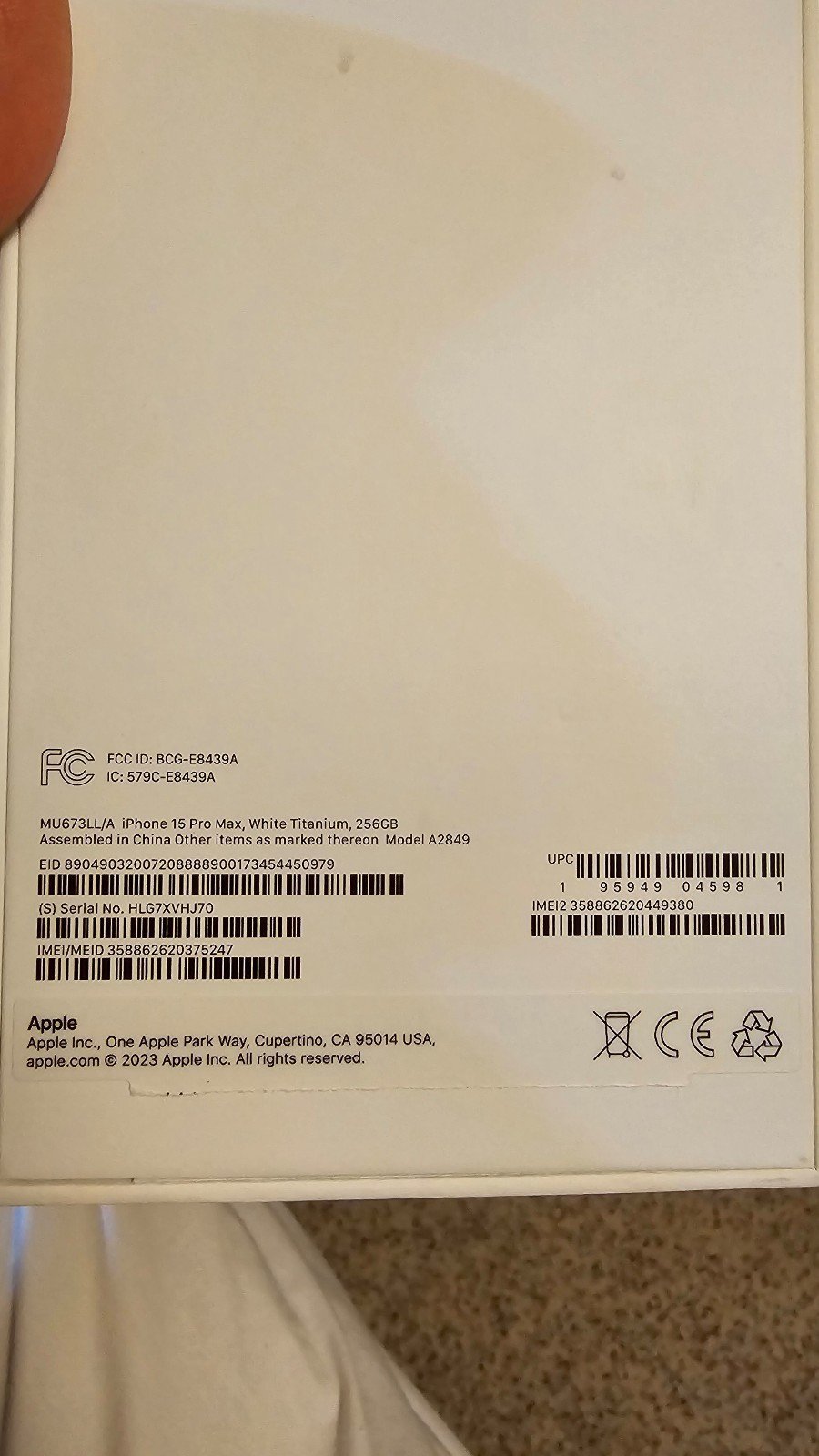 iphone 15 pro max phone unlocked 256GB 3C73