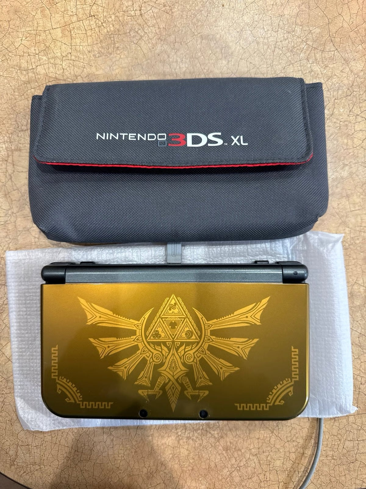 New Nintendo 3DS XL Hyrule Edition with Nintendo Charging Cable (Barely Used)