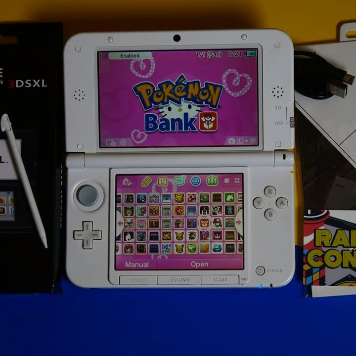 Nintendo 3DS XL Pokemon Yellow (Pikachu) Edition W/ Box, 32GB & 70+ Games