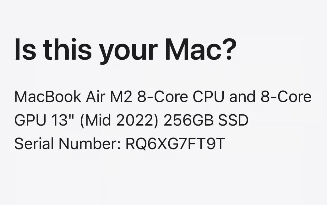 HOLD TIL AUGUST 16鈥搈acbook air m2 6C65