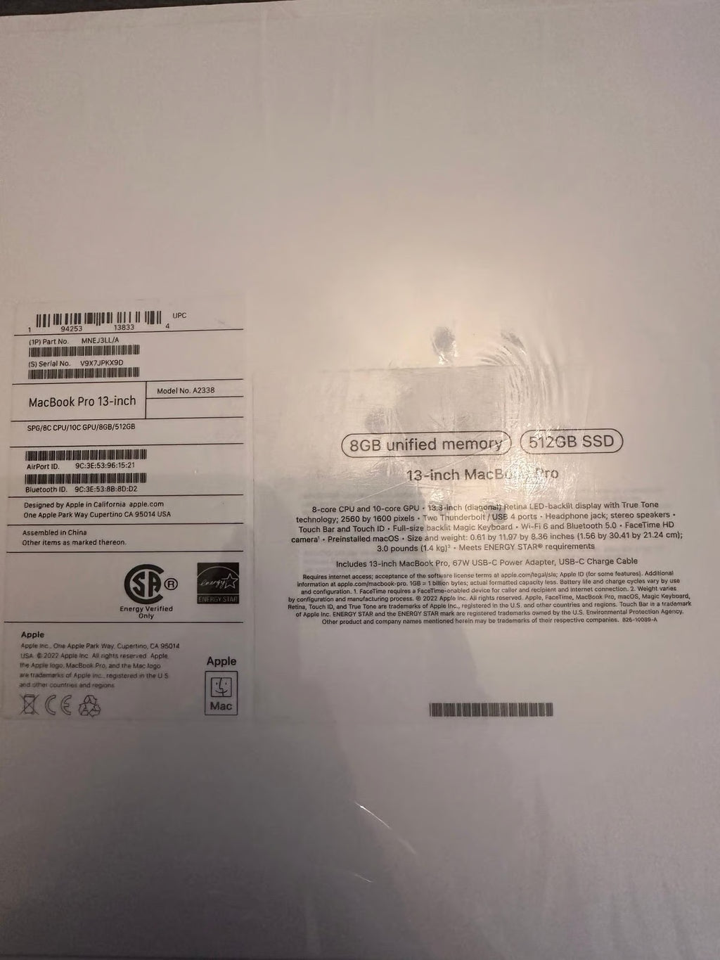 *BRAND NEW* 13 inch MacBook Pro 2021 9T62