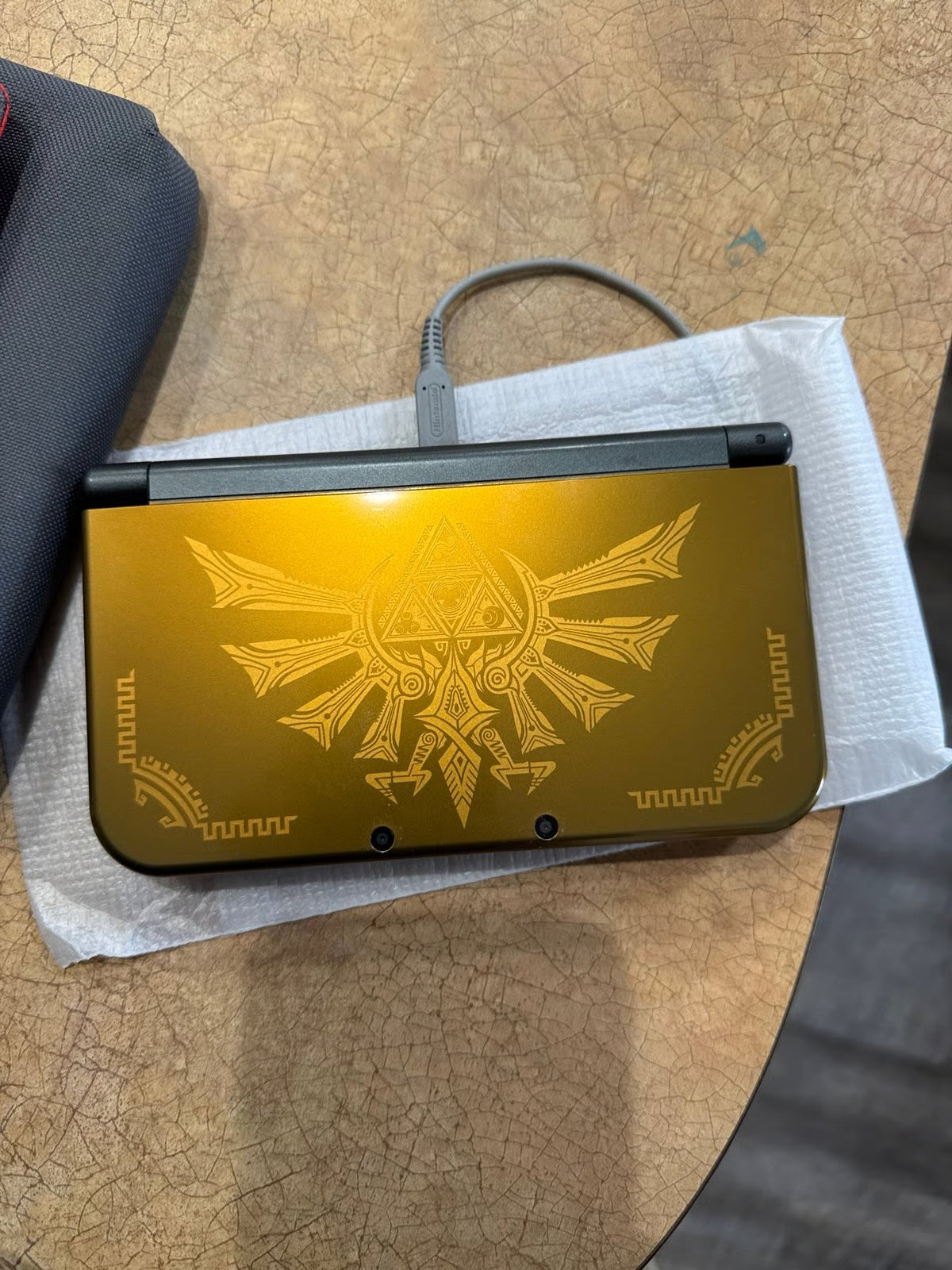 New Nintendo 3DS XL Hyrule Edition with Nintendo Charging Cable (Barely Used)