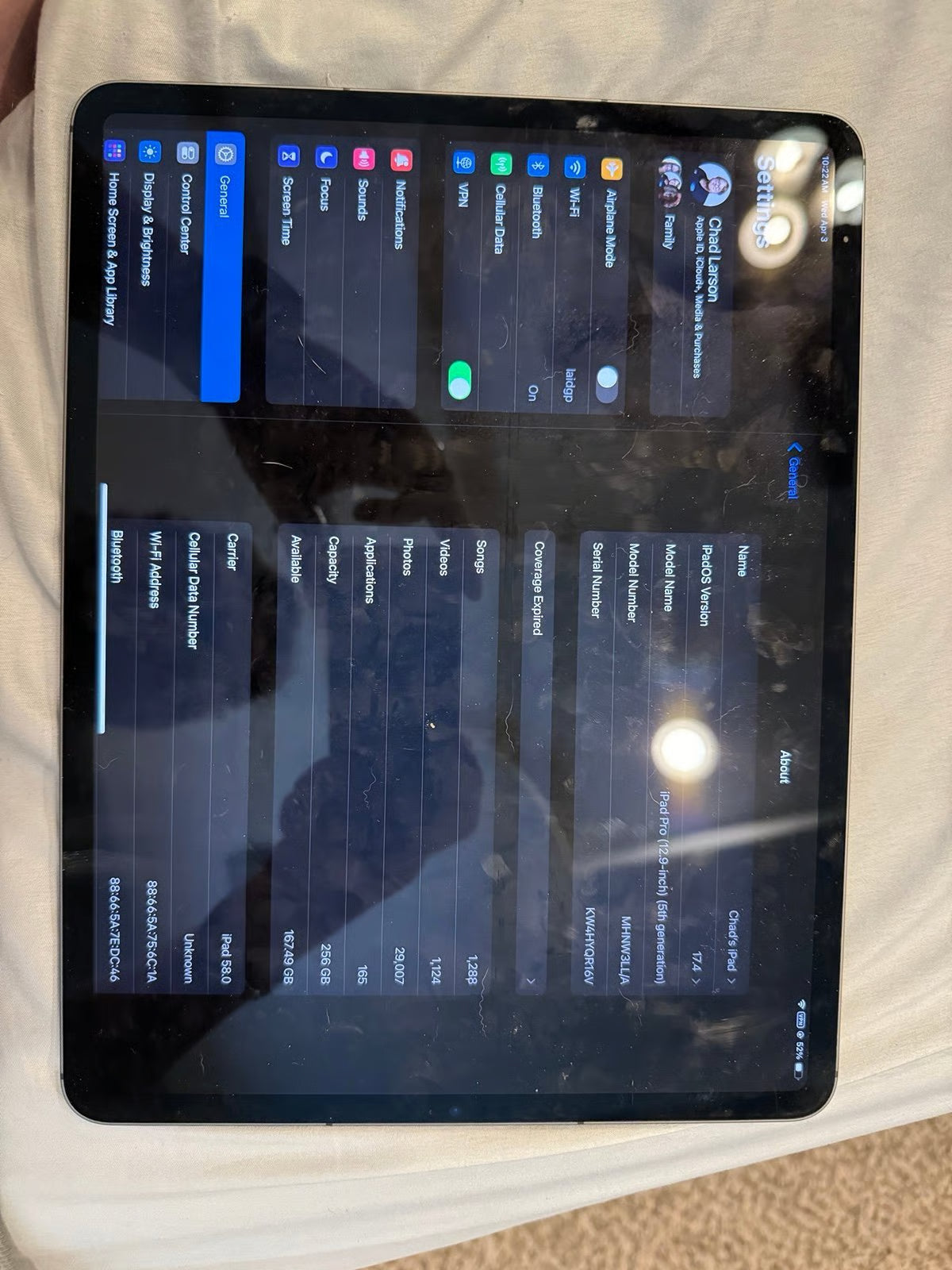 iPad Pro 12.9�?256gb 5th generation M1 2K19