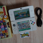 RARE New Nintendo 3DS W/ Animal Crossing No. 68 Plates W/ 32GB, Charger & Games