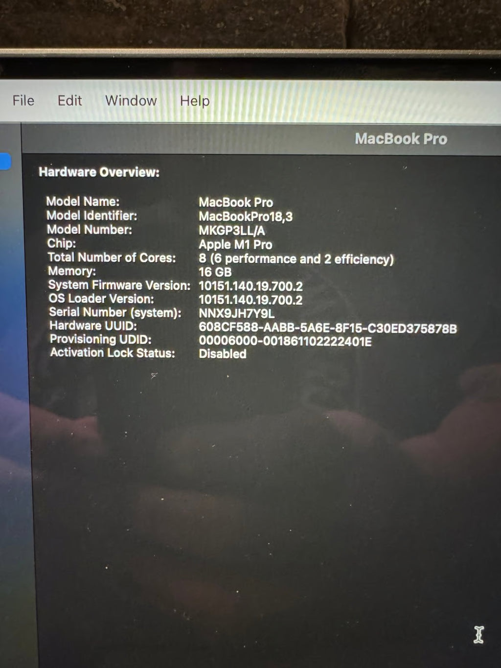 Apple MacBook Pro 2021 14"" Apple M1 Pro 6T36