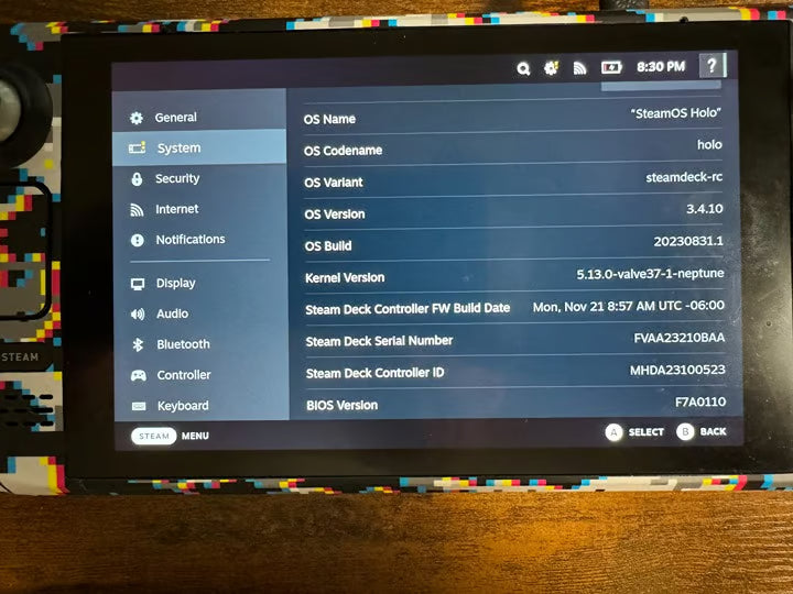 Steam Deck 512gb LCD + DBrand Skin 6S58