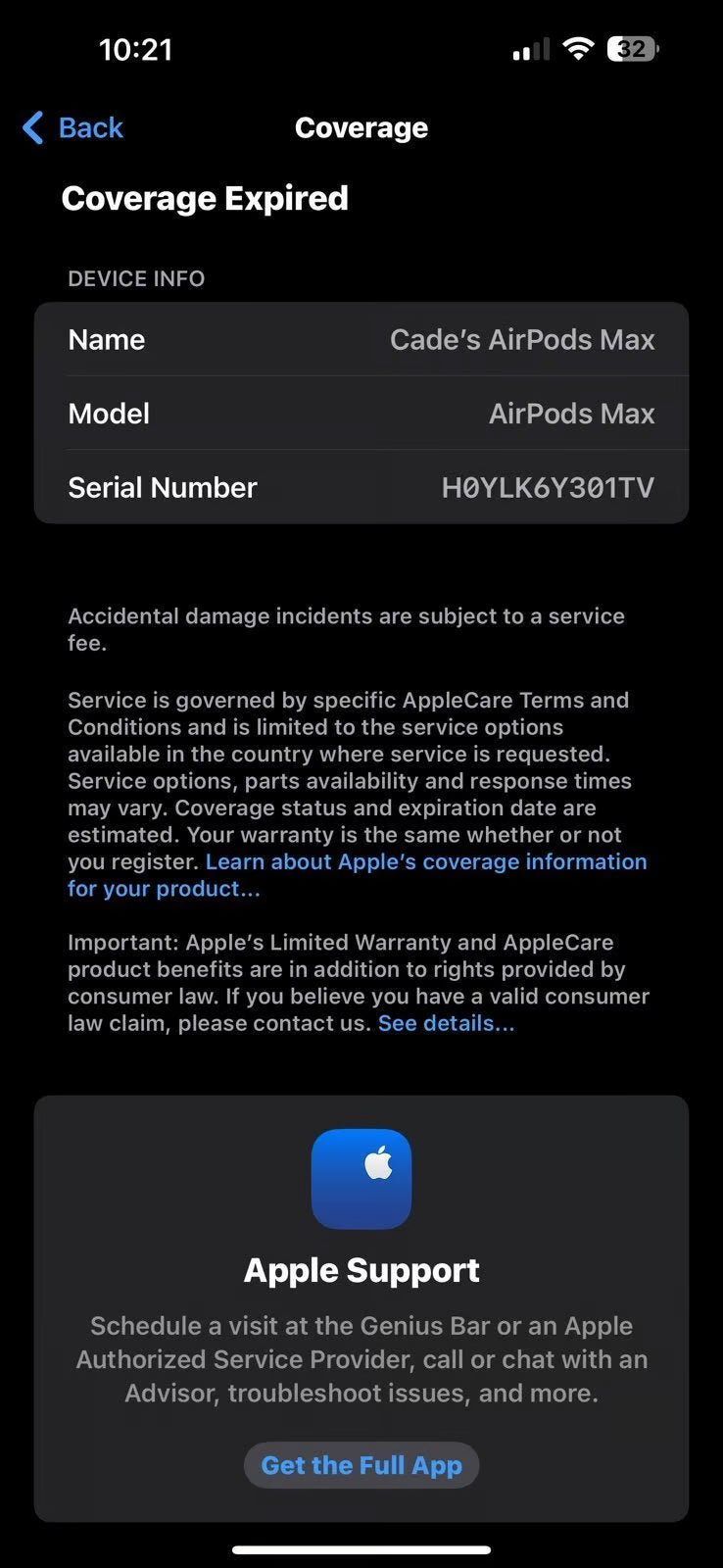 Apple Airpod Max Sky Blue (USB-C) 5P18