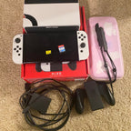 Nintendo Switch OLED Bundle Mint Condition HEG-001 Handheld Console Game SD Card 8M62