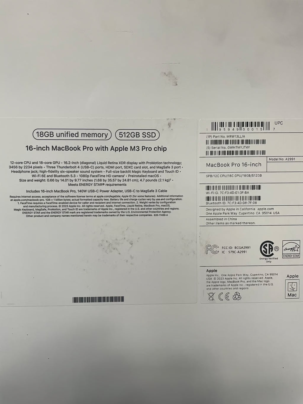 Brand New Sealed Apple MacBook Pro M3 Pro chip 3A65
