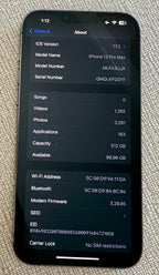 iPhone 13 Pro Max 512GB Unlocked 6Z52