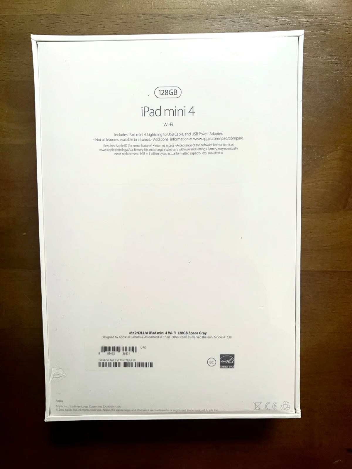 NEW Apple iPad mini 4 Wi-Fi 128GB Space Gray in Unopened Sealed Box 1O21