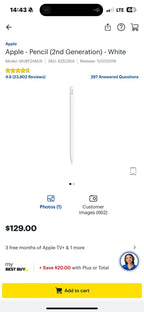 *BUNDLE* Apple iPad air 5th generation 256gb and Apple Pencil 6X85