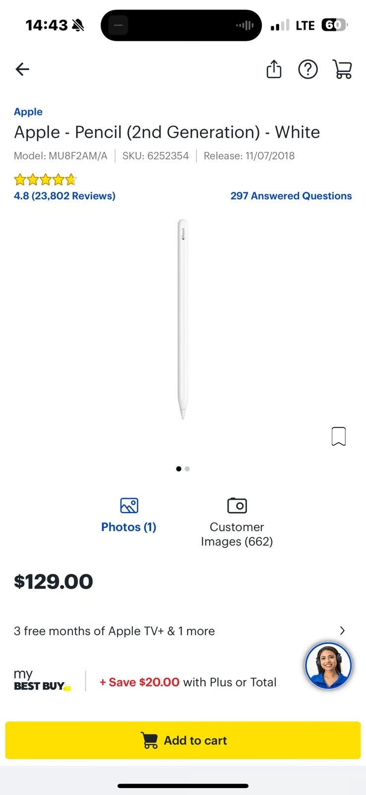 *BUNDLE* Apple iPad air 5th generation 256gb and Apple Pencil 6X85