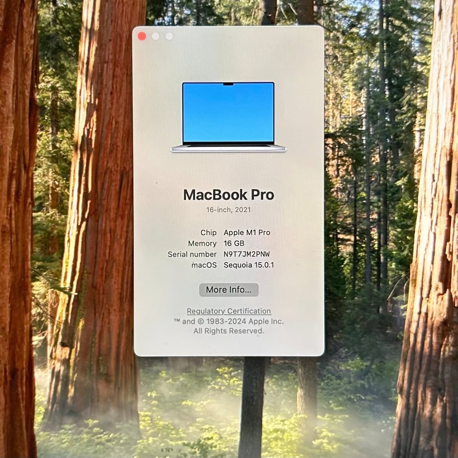2021 16 inch Apple MacBook Pro M1 Pro 8Y67