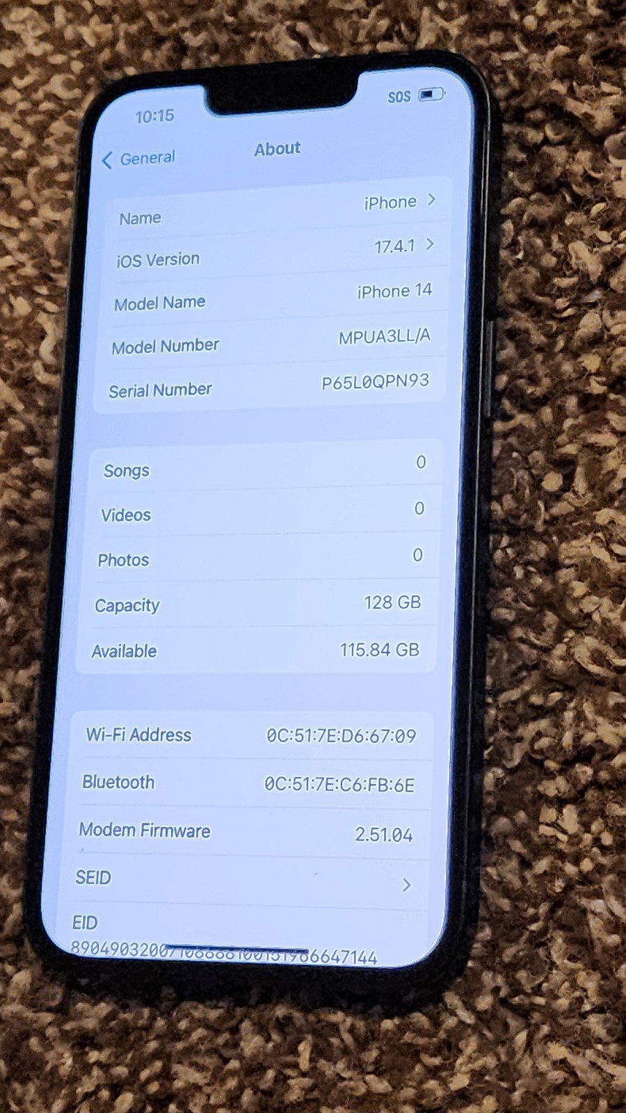 FREE SHIPPING Unlocked Apple iPhone 14 7A99