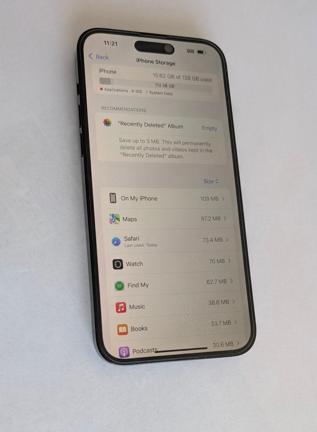 Apple iPhone 14 Pro Max - 128 GB - Black (Spectrum  Device) 8W99