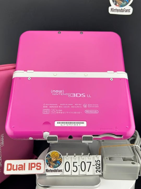 Dual IPS/ New 3DS XL Pink w 128GB SD Card/Near Mint/ 3537/ US Seller