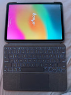 Apple iPad Pro 4th Generation M2 128 GB Silver Cellular w/ Logitech kb case 2P79