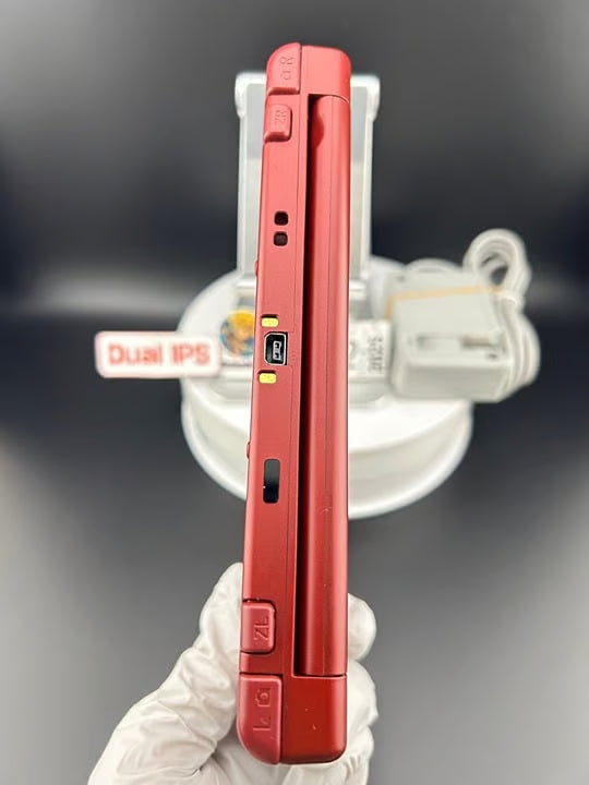 Dual IPS/ New 3DS XL Red w 128GB SD Card/Near Mint/ 4185/ US Seller