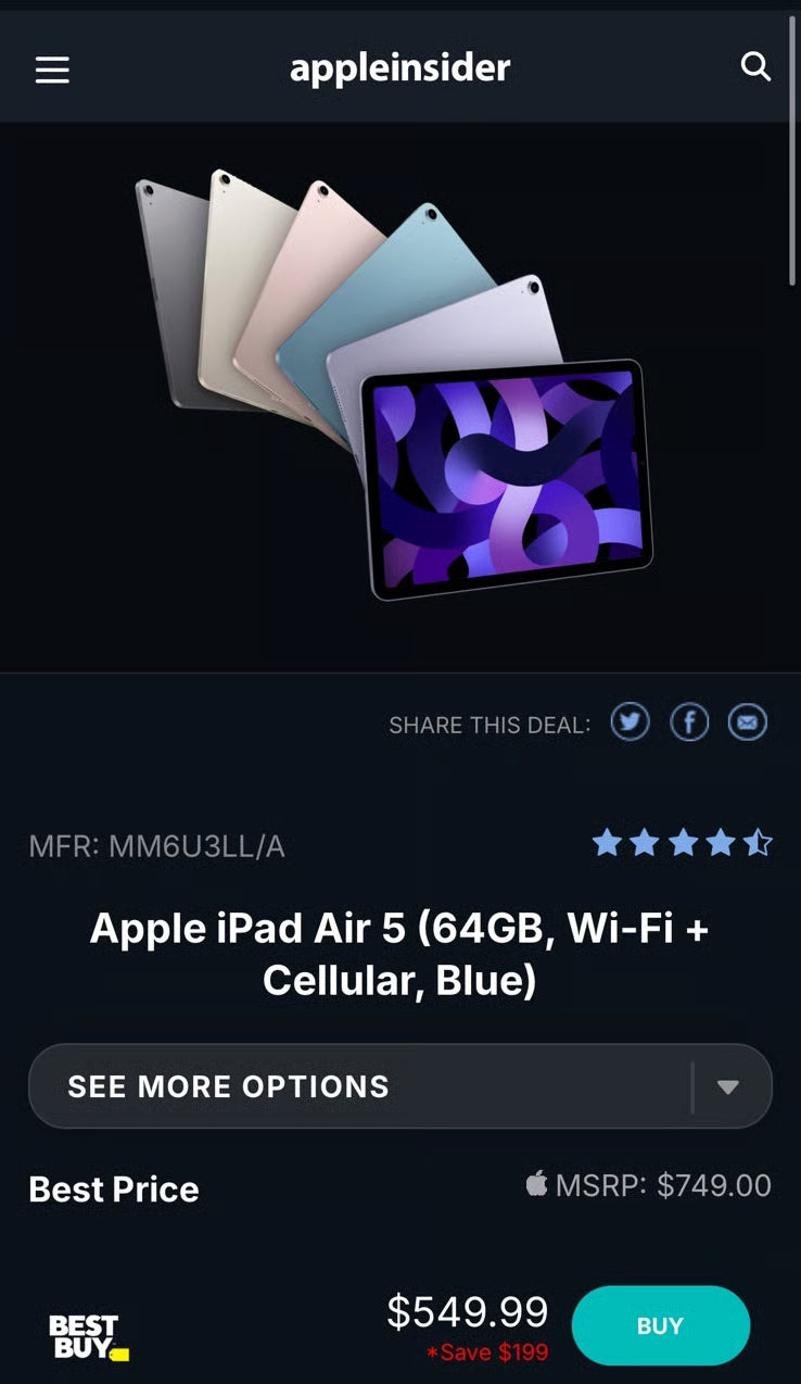 Apple iPad Air (5th generation) 9K91
