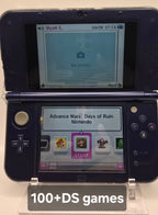 In box New Nintendo 3DS XL Galaxy Edition W/Games, charger,stylus, 128GB SD