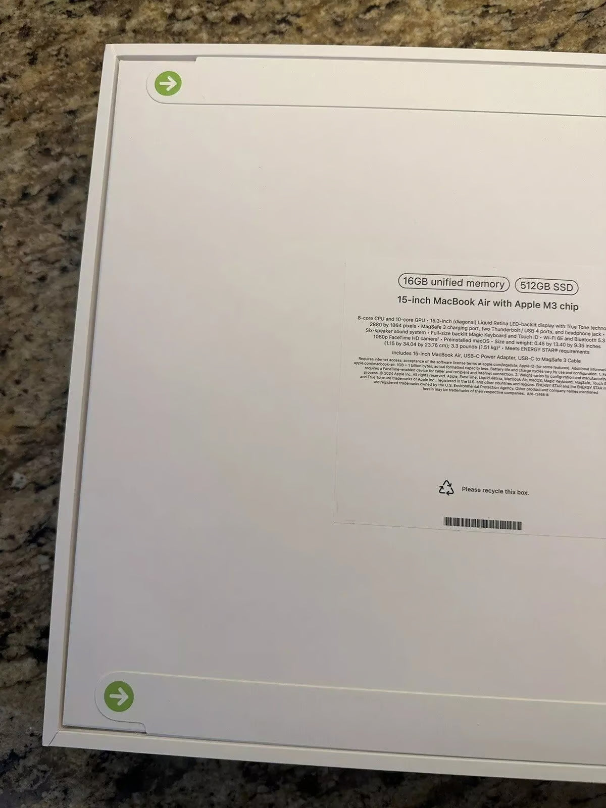 MacBook Air 15-inch 2024 M3 16GB RAM 512GB SSD 10-Core GPU Starlight New 2Y99