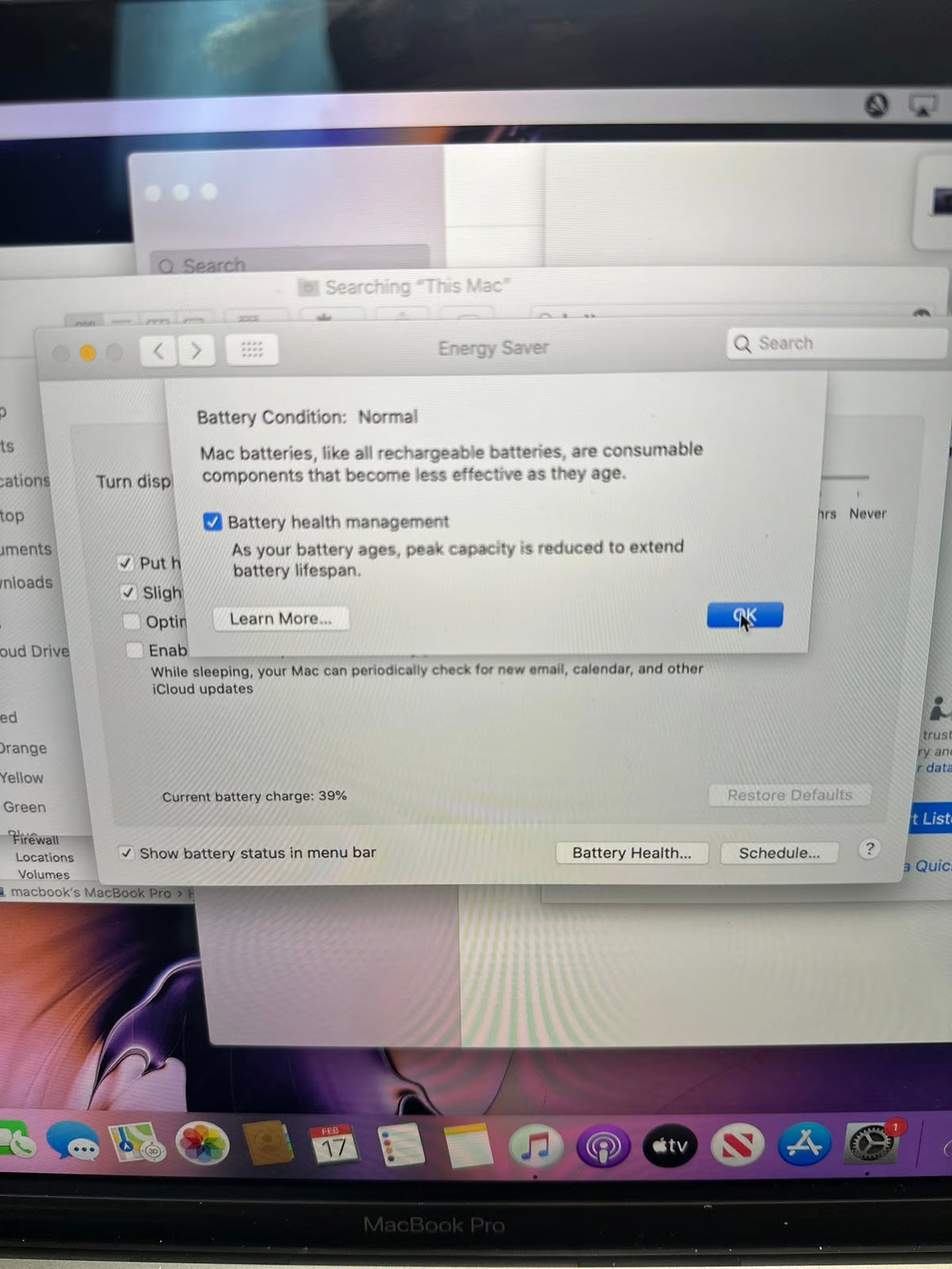 Macbook Pro 13"" 2019 i7 1.7ghz 8gb 250 gb touchbar 6D96