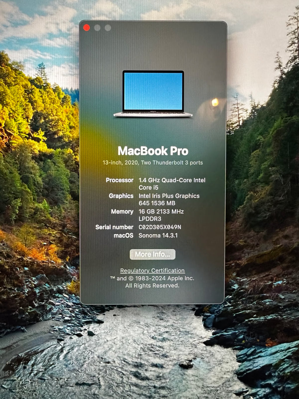 Space Gray 13鈥?MacBook Pro 2020 6R21