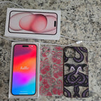 UNLOCKED Pink iPhone 15 plus 256gb 3F15