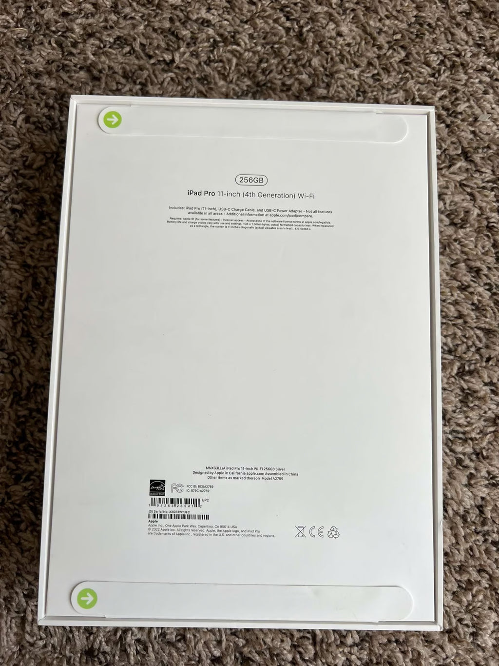 iPad Pro 11 Inch 4th Generation 256GB WiFi 3B66